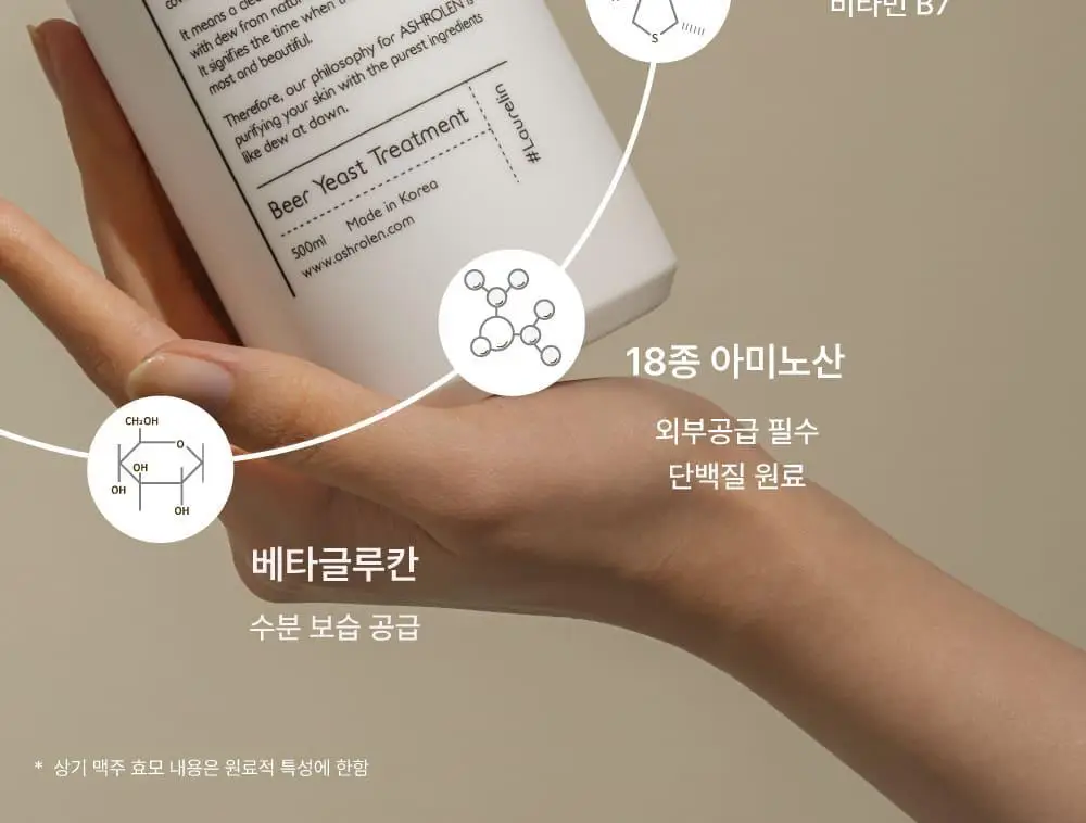 [두피사용가능] 애쉬로렌 독일 맥주효모 트리트먼트 500ml 상세페이지 12